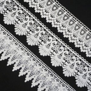 100% Polyester Water Soluable Milk Silk Embroidery Lace