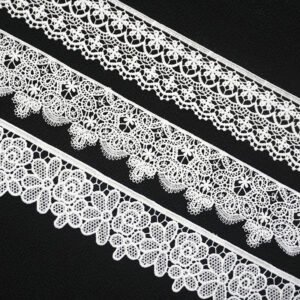 Various Styles Polyester Sewing Embroidery Garment Ribete Water Soluble White Lace Trim For Dress