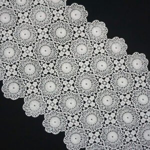 Water Soluble Lace Clothing Accessories Flower Cutout Milk Silk Dubai Fabric Lace Embroidery Fabrics