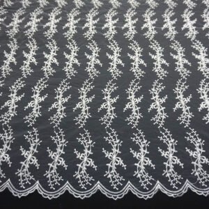 Fashionable ladies white organza water soluble lace fabric DIY accessories