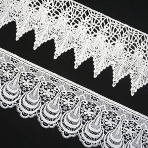 Water Soluble Polyester Lace Fabric Chemical Chantilly Embroidered Lace Trimming Fabric Embroidery Lace Trim