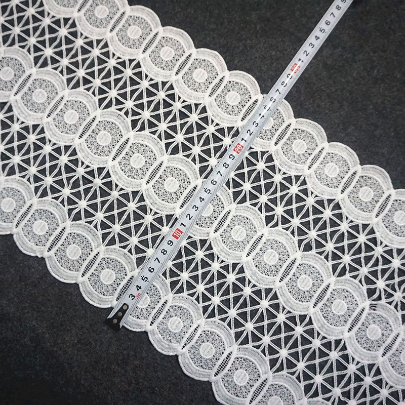 Water Soluble Mesh Embroidery Lace For Dress Fabric Water Soluble Cotton Guipure Embroidery Lace Fabric