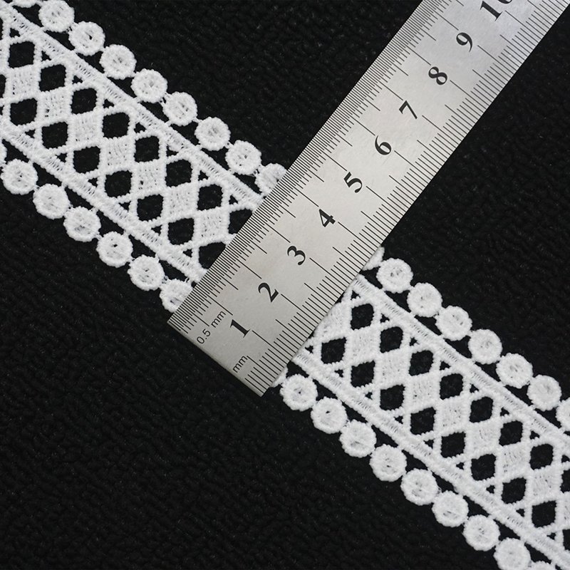 Dress Lace Trim Polyester And Milk Embroidery Guipure Lace Trim Big Wholesaler For Clothing Accessories