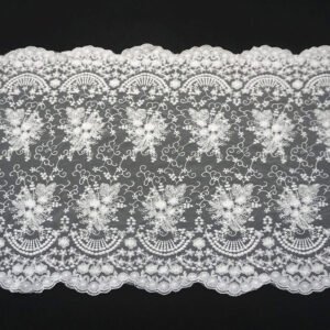 New Flower Bridal White Swiss Lace Fabric for Bridal Clothing Cord Lace Fabric For Lady Dresses Fashion