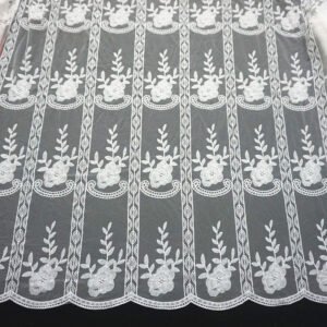 Net Fabric Embroidery 100% Silk Florals Lace Chiffon Fabric for Table Cloth