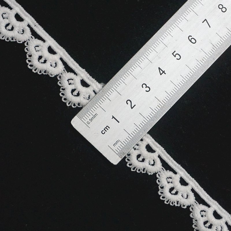 Various Styles Polyester Sewing Embroidery Garment Ribete Water Soluble White Lace Trim For Dress