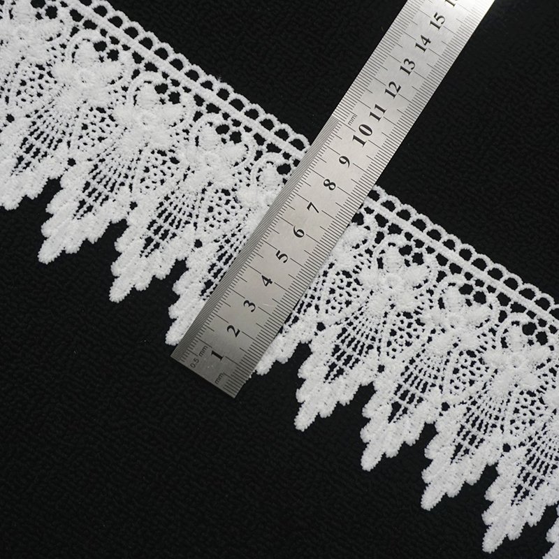  100% Polyester Water Soluable Milk Silk Embroidery Lace