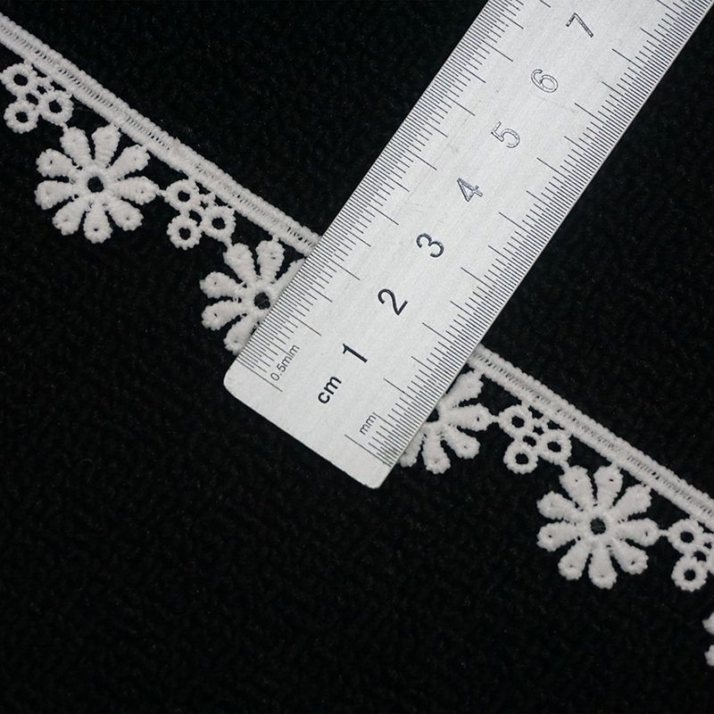 4-10cm 100% Polyester Chemical Border Lace Trim Water Soluble Embroidery Fabric Lace Trim