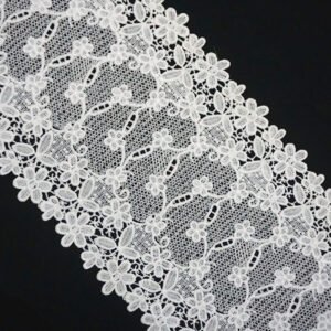 Spandex Elastic French Lace Trim Popular Floral Ribbon for Dress Decoration Dress Accessories