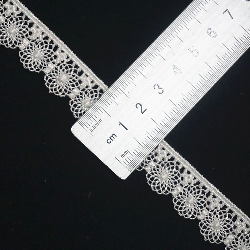 1.5 cm Water Soluble Milk Silk Lace Trim Hollow Embroidery Mesh Clothing Skirt Sleeve Garment Curtain Made Tulle