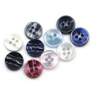 Spray plating resin buttons 4 Holes Round Resin buttons 18L buttons for Clothes shirt