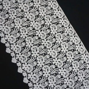 32CM White Guipure Lace African Cord Wedding Dress Embroidered,water Soluble Embroidery Sustainable