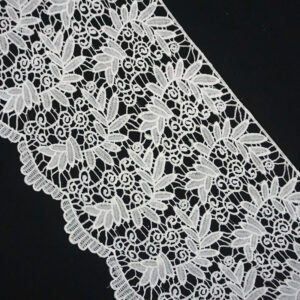 Water Soluble Embroidery Flower Laces Trim Milk Silk White Guipure Lace