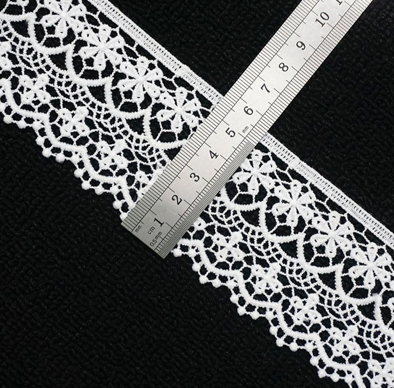 Various Styles Polyester Sewing Embroidery Garment Ribete Water Soluble White Lace Trim For Dress