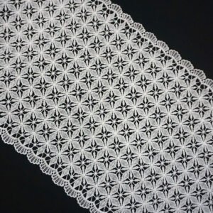 White Water Soluble African Guipure Cord Lace Fabric with Sequins Nigerian Net Lace Fabric for Bridal Dress Sew