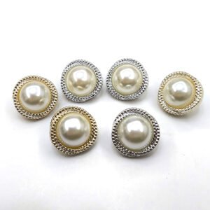 New style fashion plastic Abs with pearl sewing buttons women clothing plastic round shank button