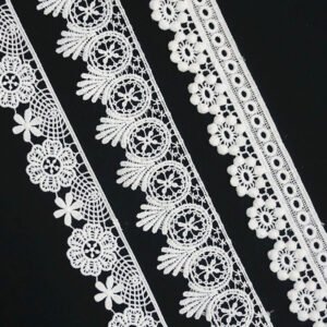 Custom Color Embroidered Nylon Material Guipure Trimming French Polyester Lace Trim Border Embroidery For Lingerie Dress