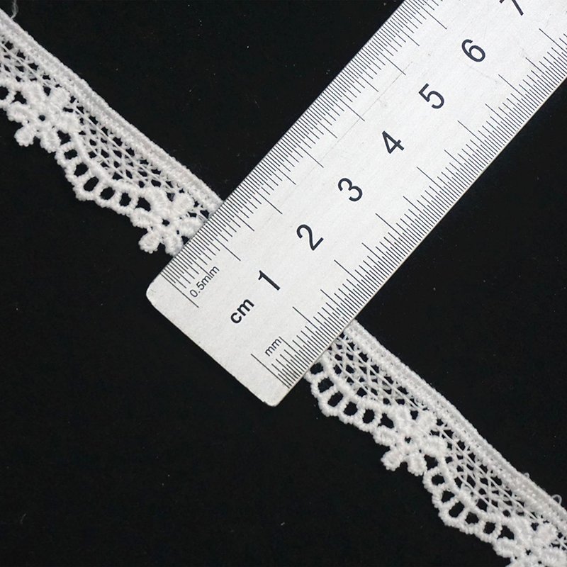 Various Styles Polyester Sewing Embroidery Garment Ribete Water Soluble White Lace Trim For Dress