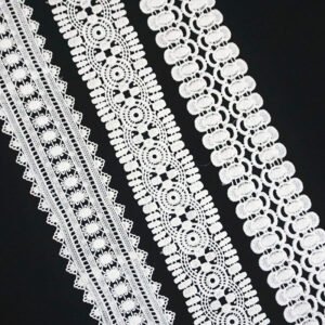 High Jacquard Milk Silk Water-Soluble Embroidery Lace Trim Multi-Color 3D Dress Home Textiles Curtain Garment Decoration