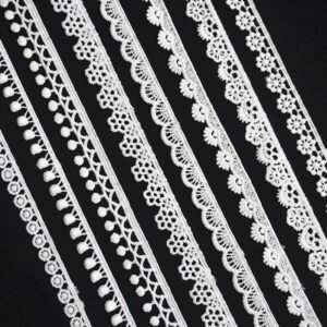 Unilateral skirt edge clothing accessories, milk silk embroidery barcode, Lolita water-soluble lace trim