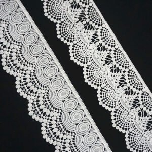 100% Cotton Embroidery 10CM Cotton Lace Middle Part Ladder Lace Trim For Clothing