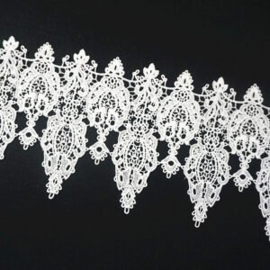 High Quality Milk Silk Lace Polyester Chemical Lace Trim Guipure Border Lace Trim For Accessories