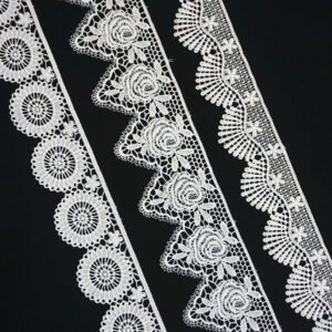 Various Colors Lace Polyester Embroidery Fabric Lace Material Trim Lace For Womens Wear Textiles