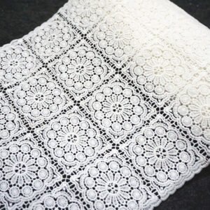 Floral Knitted Jacquard Elastic Eco-Friendly Black White 4 Way Stretch Plain Net Tulle Nylon Spandex Lace Fabric