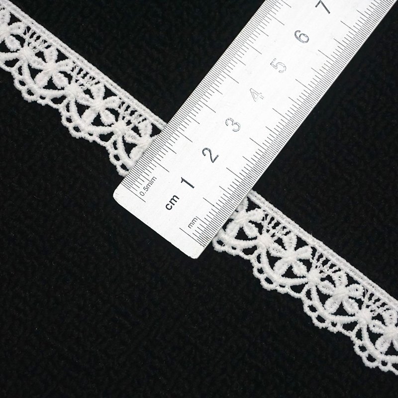 4-10cm 100% Polyester Chemical Border Lace Trim Water Soluble Embroidery Fabric Lace Trim