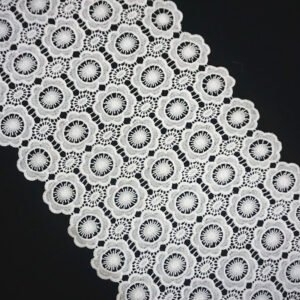 Fancy dress textiles floral pattern heavy embroidery polyester mesh lace fabric for female clothing,garment