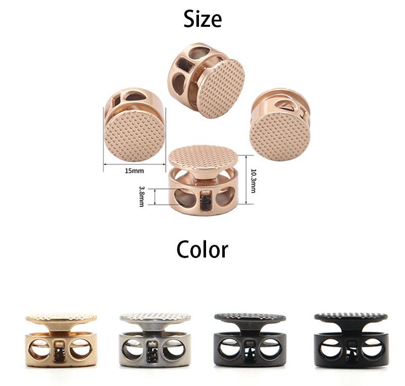 Metal Cord Lock Clip Clamp 2 hole Toggle Stopper Rope Garment Paracord Shoes shoes accessory