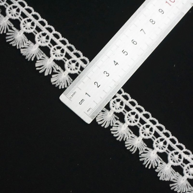 Various Styles Polyester Sewing Embroidery Garment Ribete Water Soluble White Lace Trim For Dress