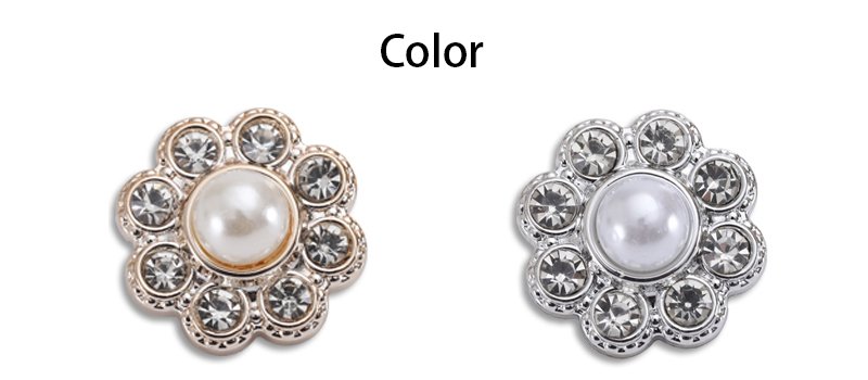 Fancy plastic buttons embellishments sewing rhinestone pearl sewn buttons for apparel accessories