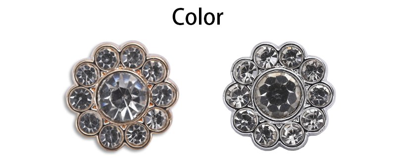 ABS plastic decorative buckle Clothing rhinestone flower button crystal button