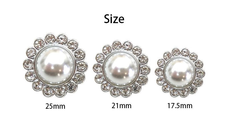 Pearl diamond combination plastic buttons