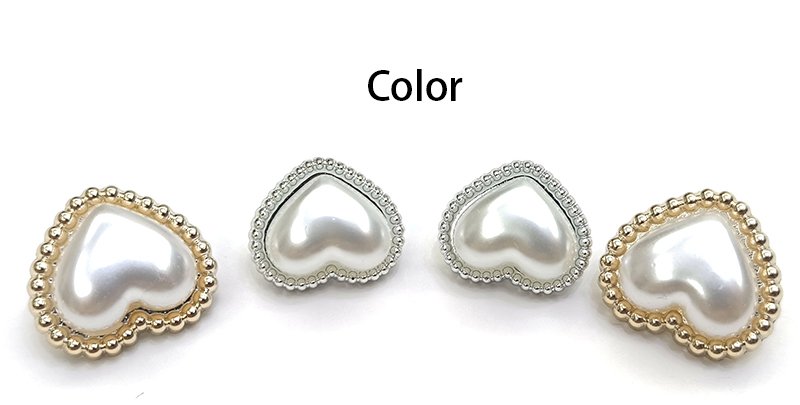 Heart shape plastic buttons sewing accessories sewing pearl shank buttons for clothing