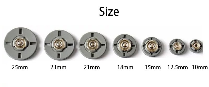 20L-36L Round Metal Buttons For Clothes Custom Simple Invisible Safety Buckle Hand Sewn 4 Holes Flat Snap Button Coat Decorative