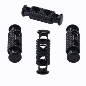 Cylindrical convex metal spring buckle double headed vertical double hole adjustment buckle