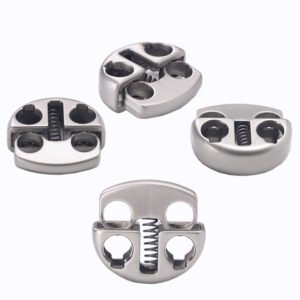 Half circular metal spring buckle pig nose buckle double hole adjustment buckle