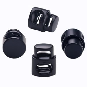 Adjustable Metal Toggle End black Spring Ending Stopper Cord Lock Fastener Slider Toggles End For Bags Clothing