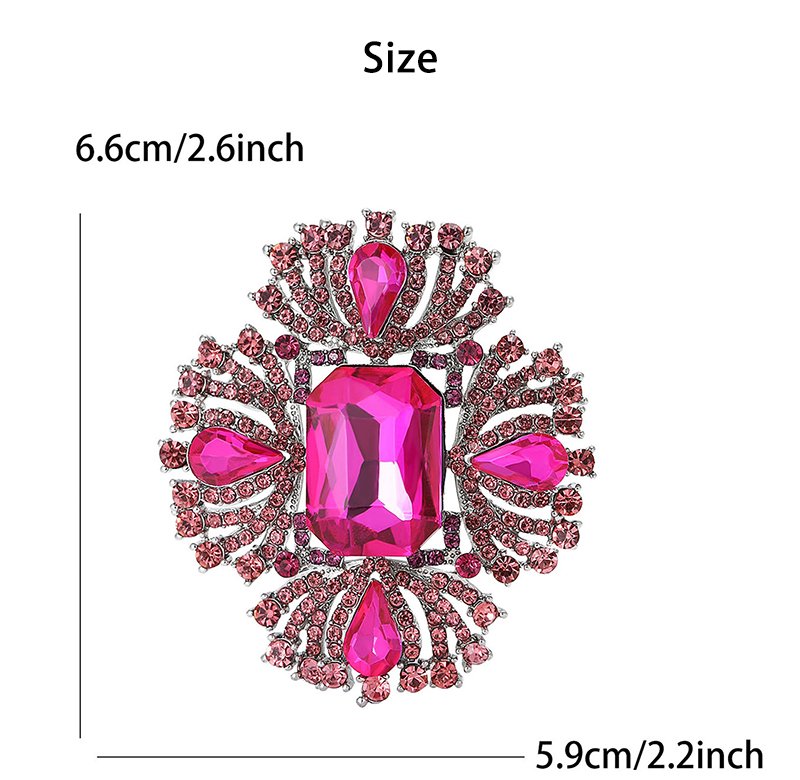 New Arrival Vintage Glass Crystal Brooch Lapel Pin Wedding Bridal Brooch Gem Rhinestone Flower Brooch For Bridal Women