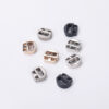 Metal 2 hole Spring string Stopper cord adjustable two holes cord end lock stopper for swimwear