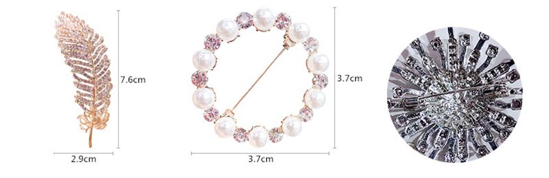 Fashion Ladies Rhinestone Pins Wholesale Diamond Jewelry Crystal Bulk Clothes Pin Flower Pearl Brooch