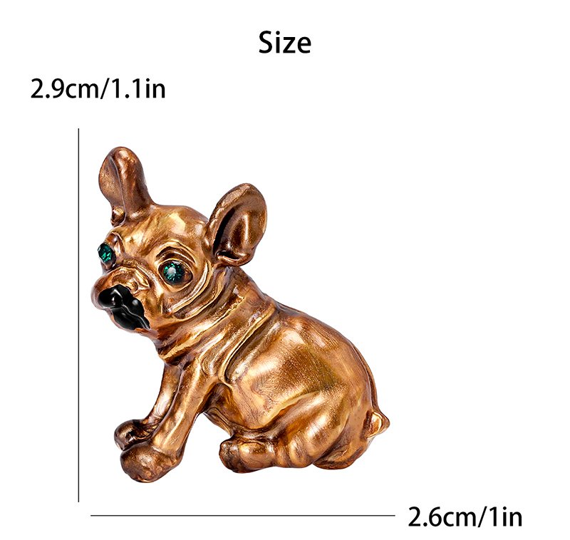 Cartoon Pin Metal Enamel Cute Dog Animal Brooch Badge Rhinestone Enamel Puppy Brooch Pin