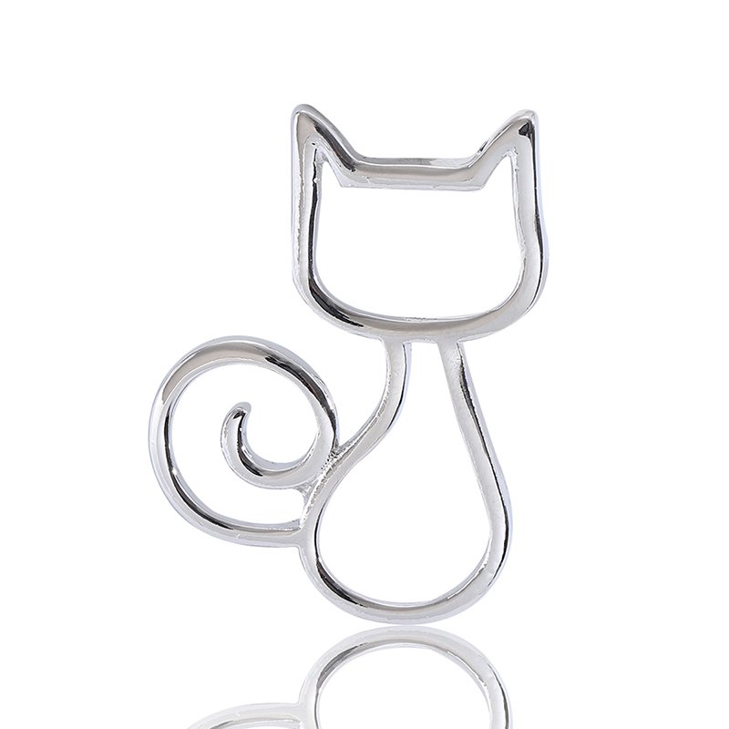 Minimalist Cute Cat Kitty Lapel Pin Brooch Gold or Silver Cat Brooch 