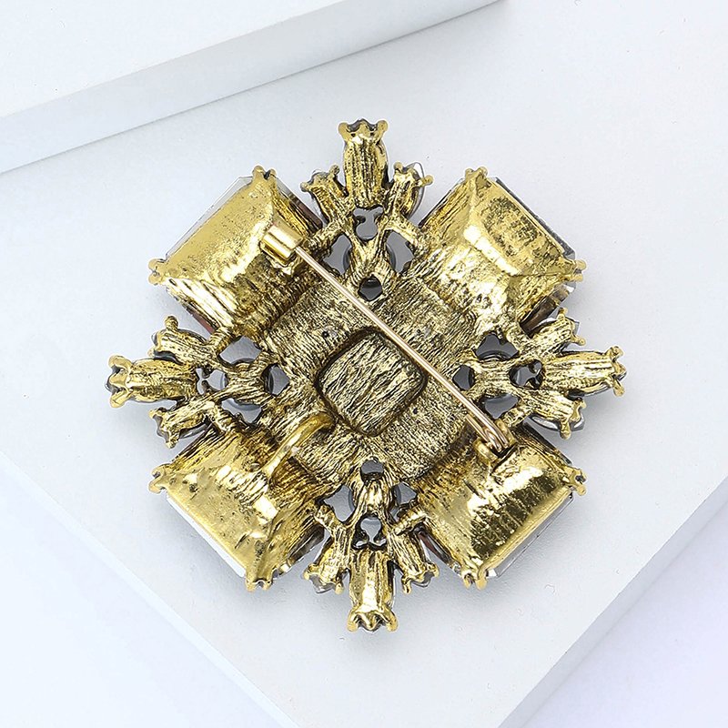 Fashion Crystal Cross Brooch Women Brooch Jewelry