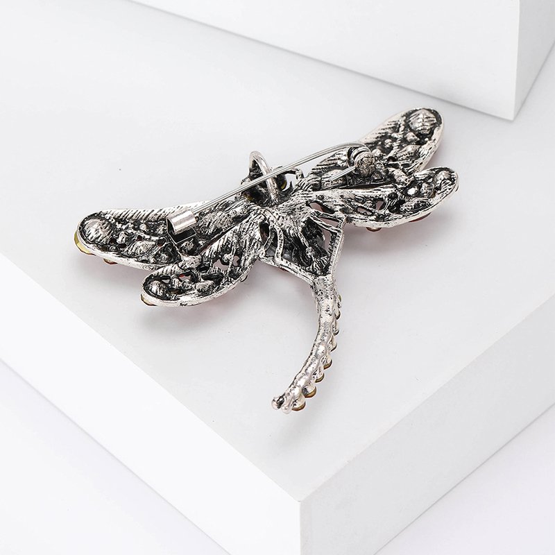 Jewelry Classic Dragonfly Brooches Crystal Diamond Insect Brooch Pin Party Gift Brooch Fashion Suit Clothing Decoration