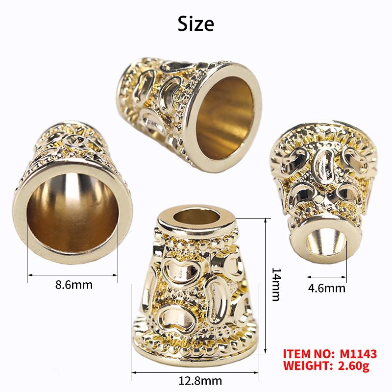 Zinc Alloy Embossed Rope Metal Cord Stopper Custom Metal Cord Ends