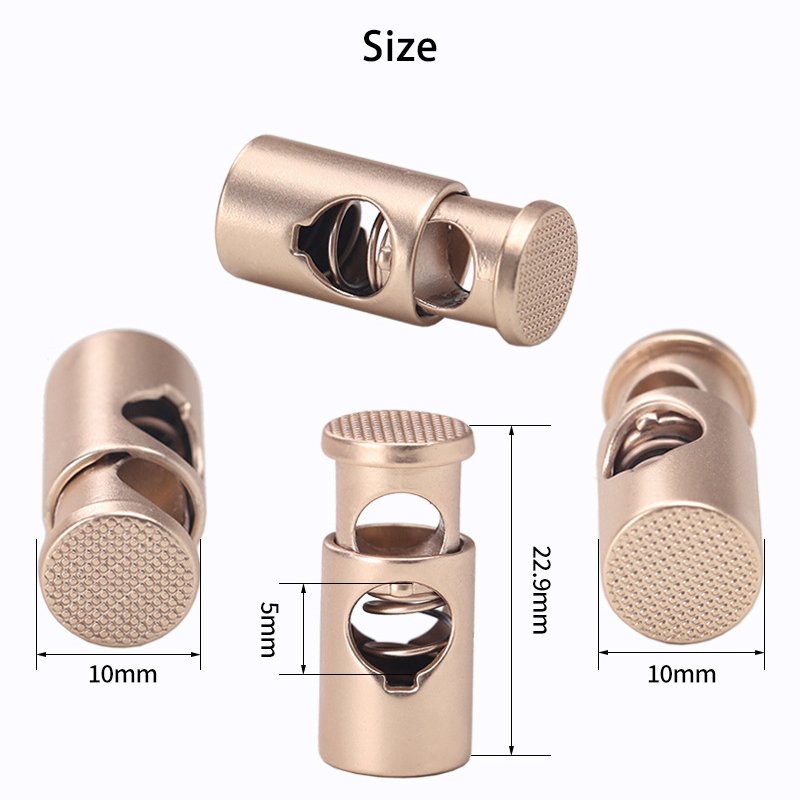 Cylindrical gold metal spring buckle single hole adjustment buckle