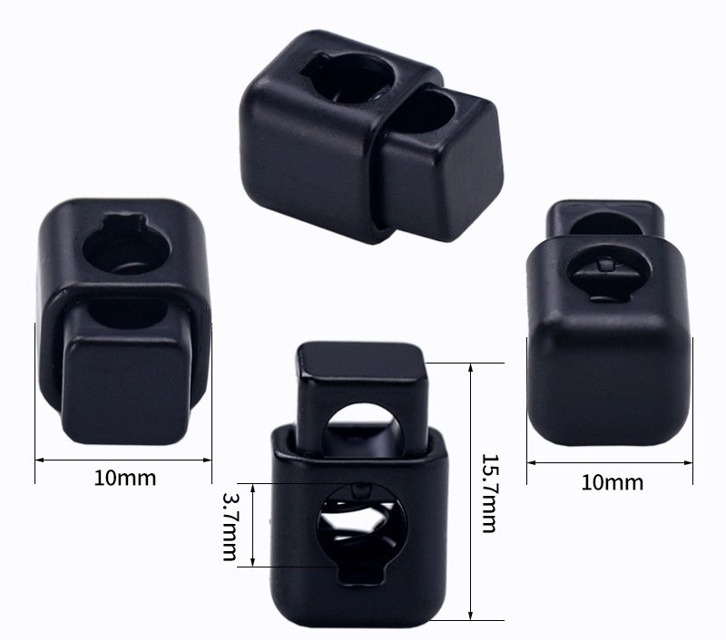 Square metal spring buckle single hole adjustment buckle